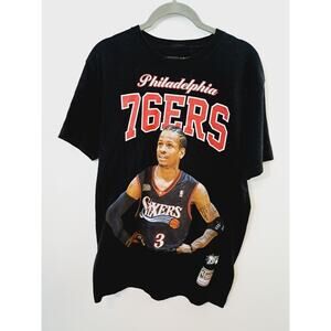 Mitchell And Ness Men's Phillips 76ers Graphic Tee Medium Black
